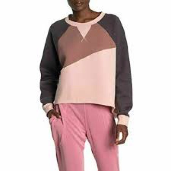 FP Movement by Free People Sweaters - FP Movement by Free People Pink‎ and Gray Crewneck Sweater Size XS